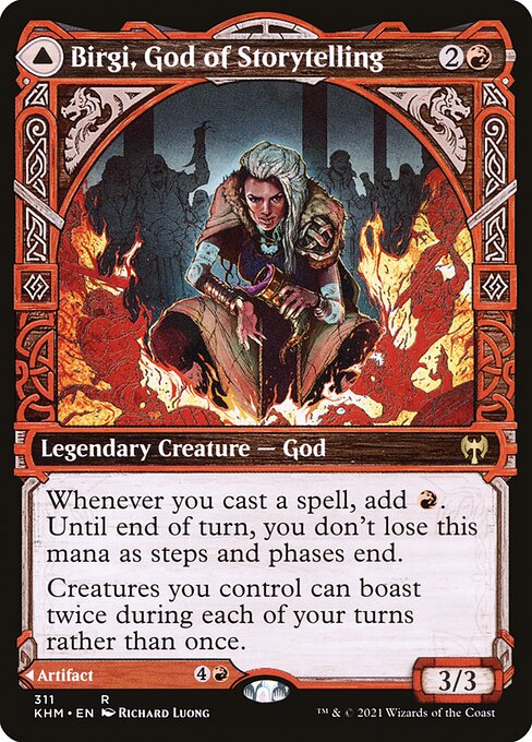 Birgi, God of Storytelling // Harnfel, Horn of Bounty